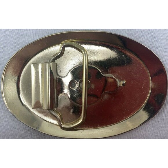 Norfolk Western Locomotive Black on Gold Finish Belt Buckle 1980's Vintage New - Picture 2 of 2